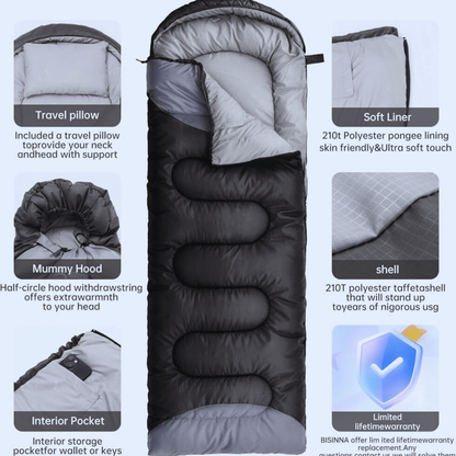 "ZYNOR™ - Premium Ultralight Sleeping Bag"